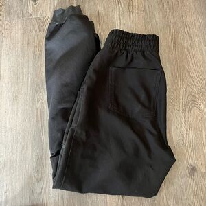 High waisted figs joggers scrubs black